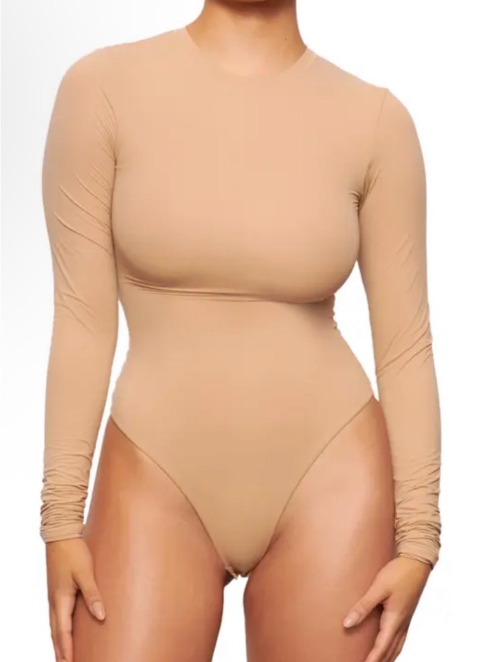 NWT SKIMS Fits Everybody Long Sleeved Bodysuit in Clay 2X